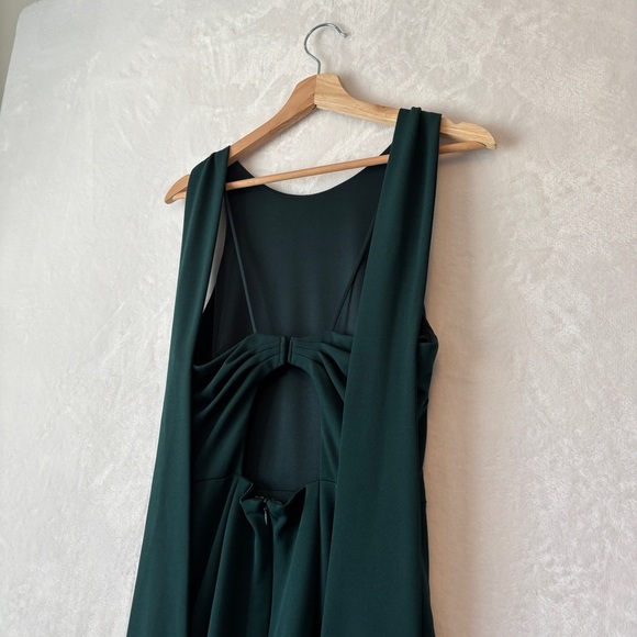 BHLDN womens emerald green London Crepe Dress open back formal maxi gown size 4 - Picture 9 of 15